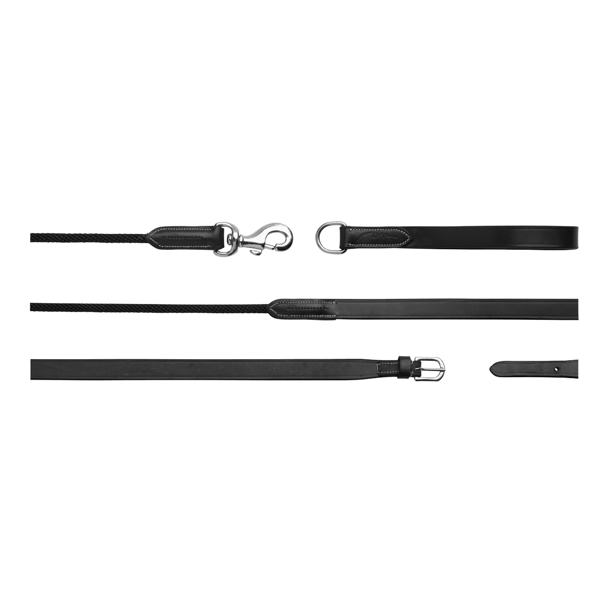 Dy'on Working Collection Leather/Nylon Draw Reins 5/8"