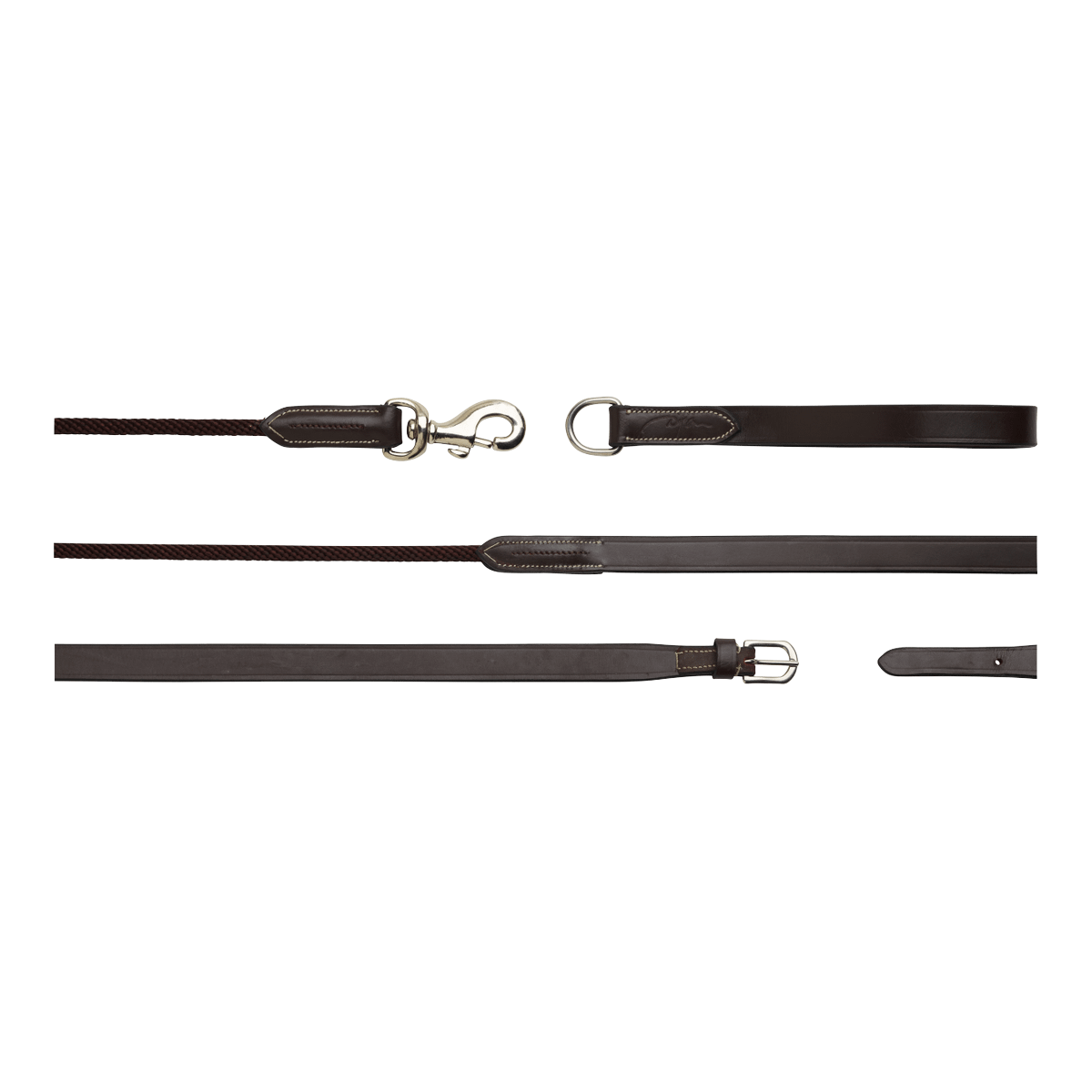 Dy'on Working Collection Leather/Nylon Draw Reins 5/8"