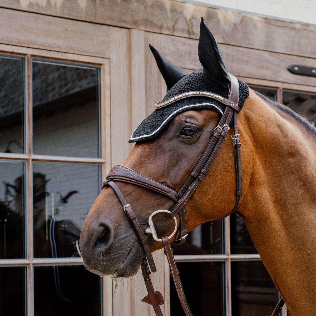 Kentucky Horsewear Fly Veil Wellington Diamond Rope