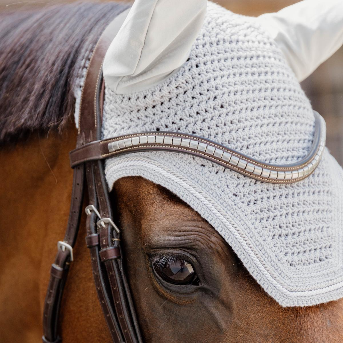 Kentucky Horsewear Fly Veil Wellington Diamond Rope