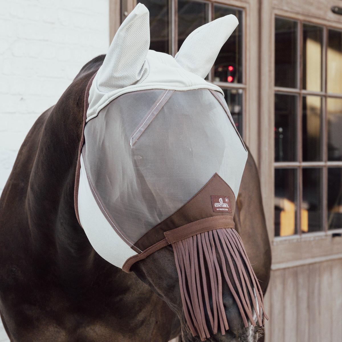 Kentucky Horsewear Fly mask classic with ears & nose tassels