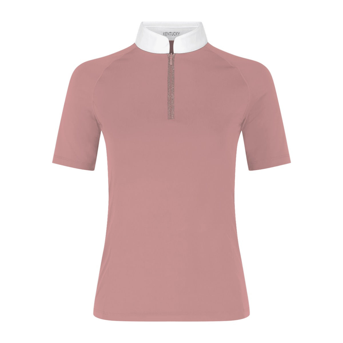 Kentucky Horsewear Show Shirt Women Classic with Glitter Zipper Short Sleeve