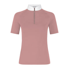 Kentucky Horsewear Show Shirt Women Classic with Glitter Zipper Short Sleeve