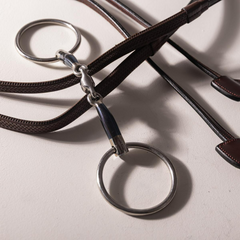 Velari Snaffle Double Jointed Loose Ring Sweet Iron