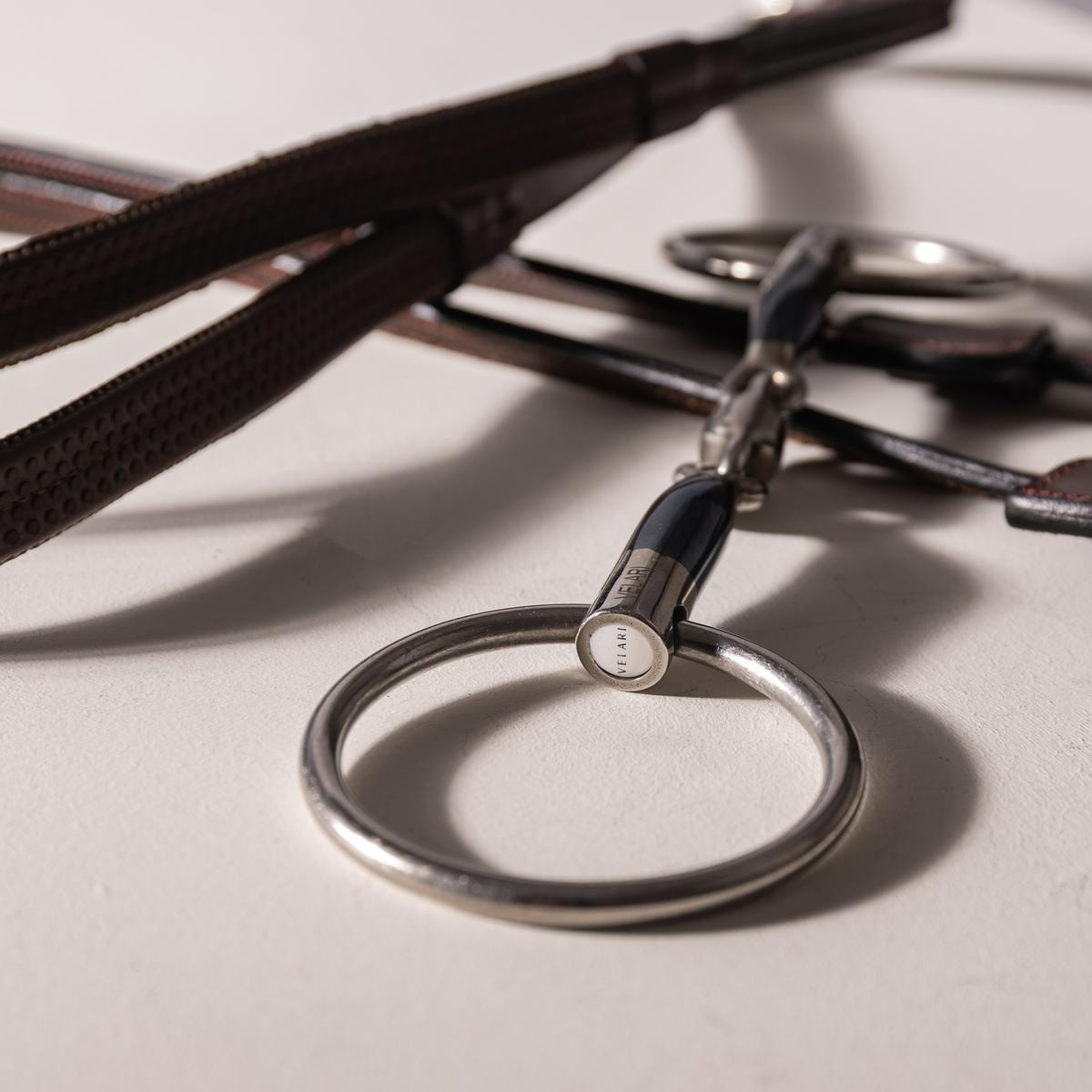 Velari Snaffle Double Jointed Loose Ring Sweet Iron