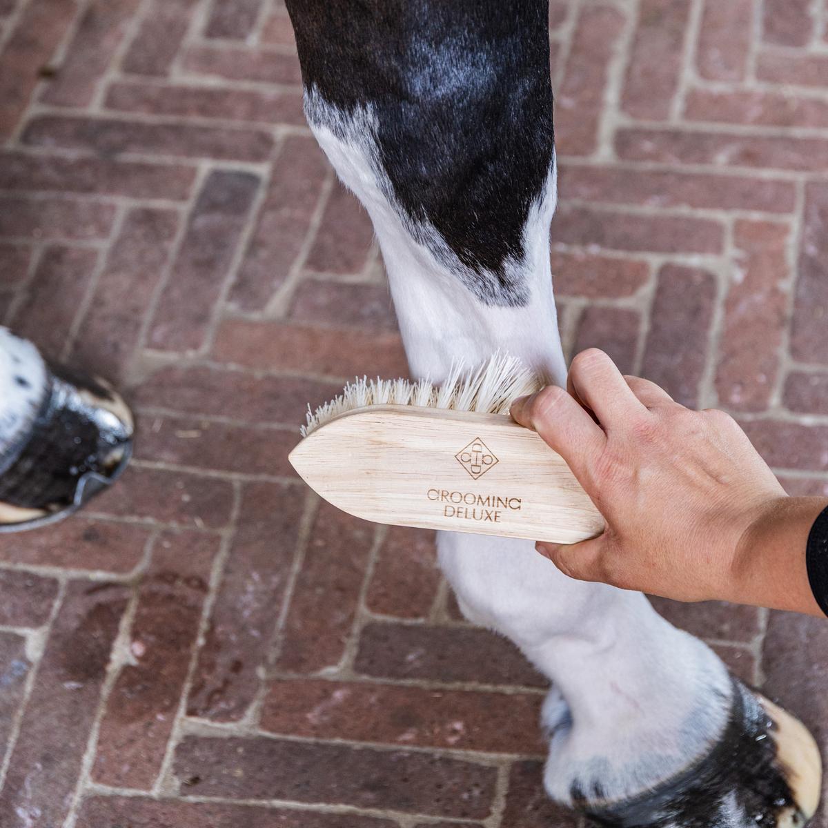 Grooming Deluxe Wooden Classic Brush short hard