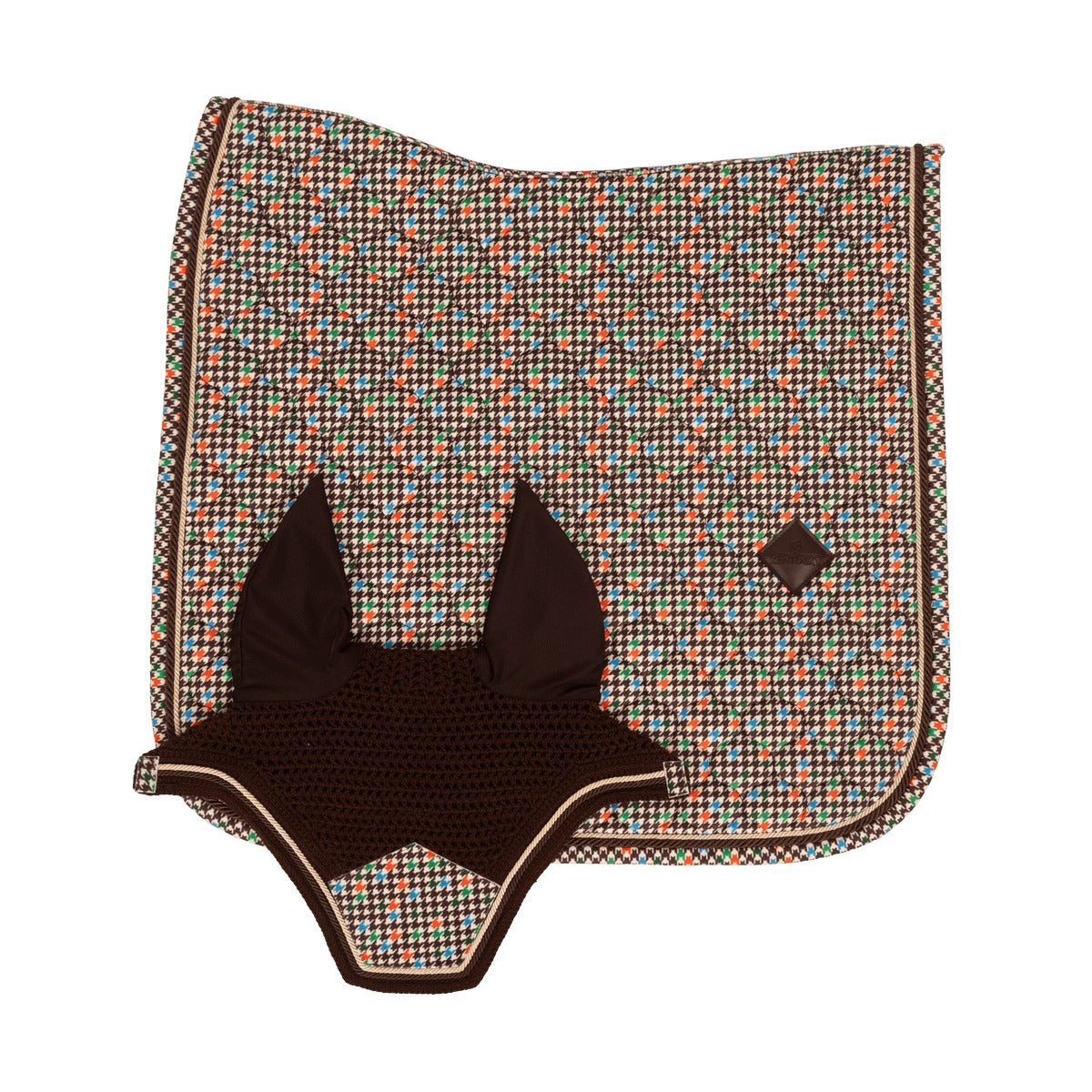 Kentucky Horsewear Saddle Pad Velvet Pied-De-Poule Dressage