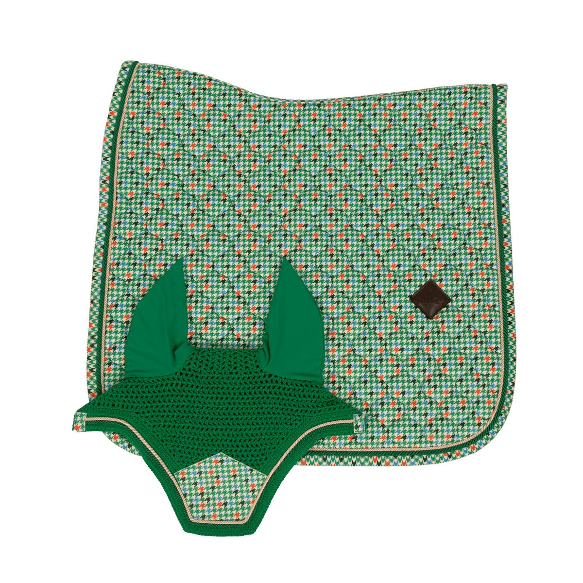 Kentucky Horsewear Saddle Pad Velvet Pied-De-Poule Dressage