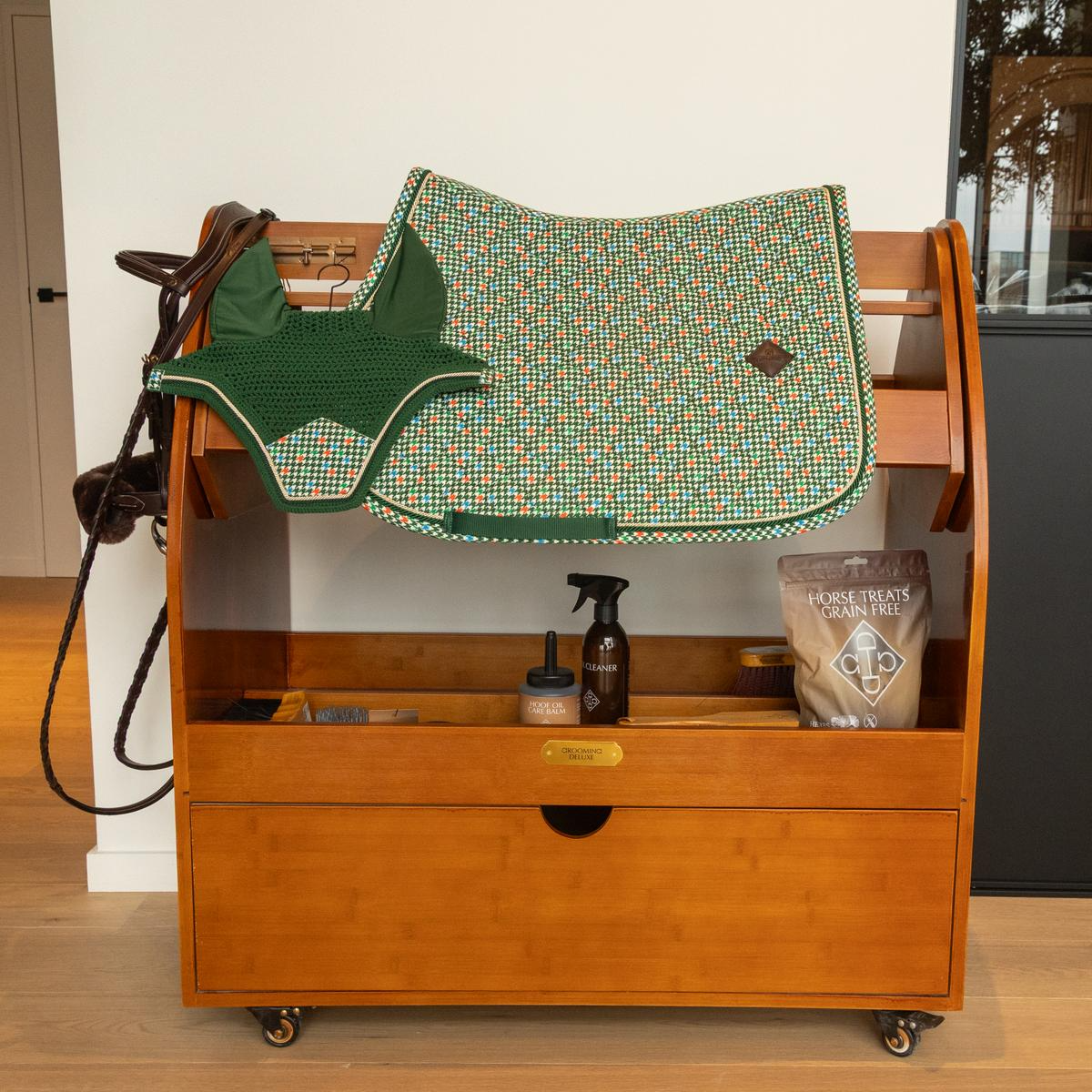 Kentucky Horsewear Saddle Pad Velvet Pied-de-Poule Show Jumping