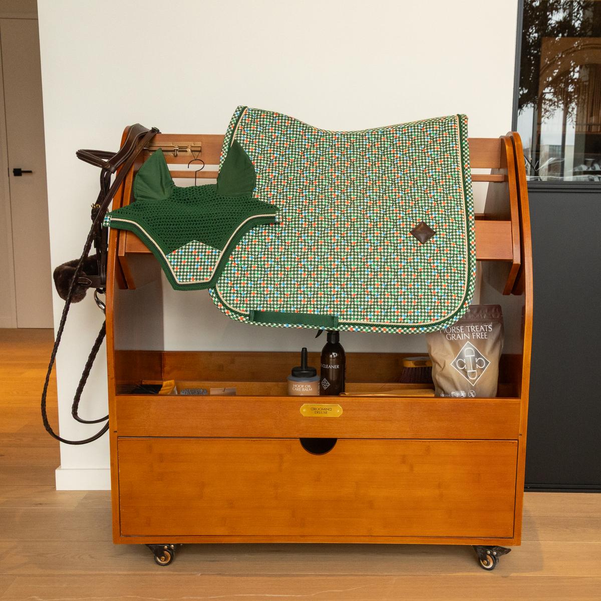 Kentucky Horsewear Saddle Pad Velvet Pied-De-Poule Dressage