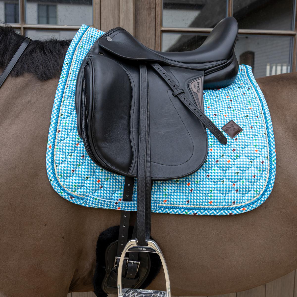 Kentucky Horsewear Saddle Pad Velvet Pied-De-Poule Dressage
