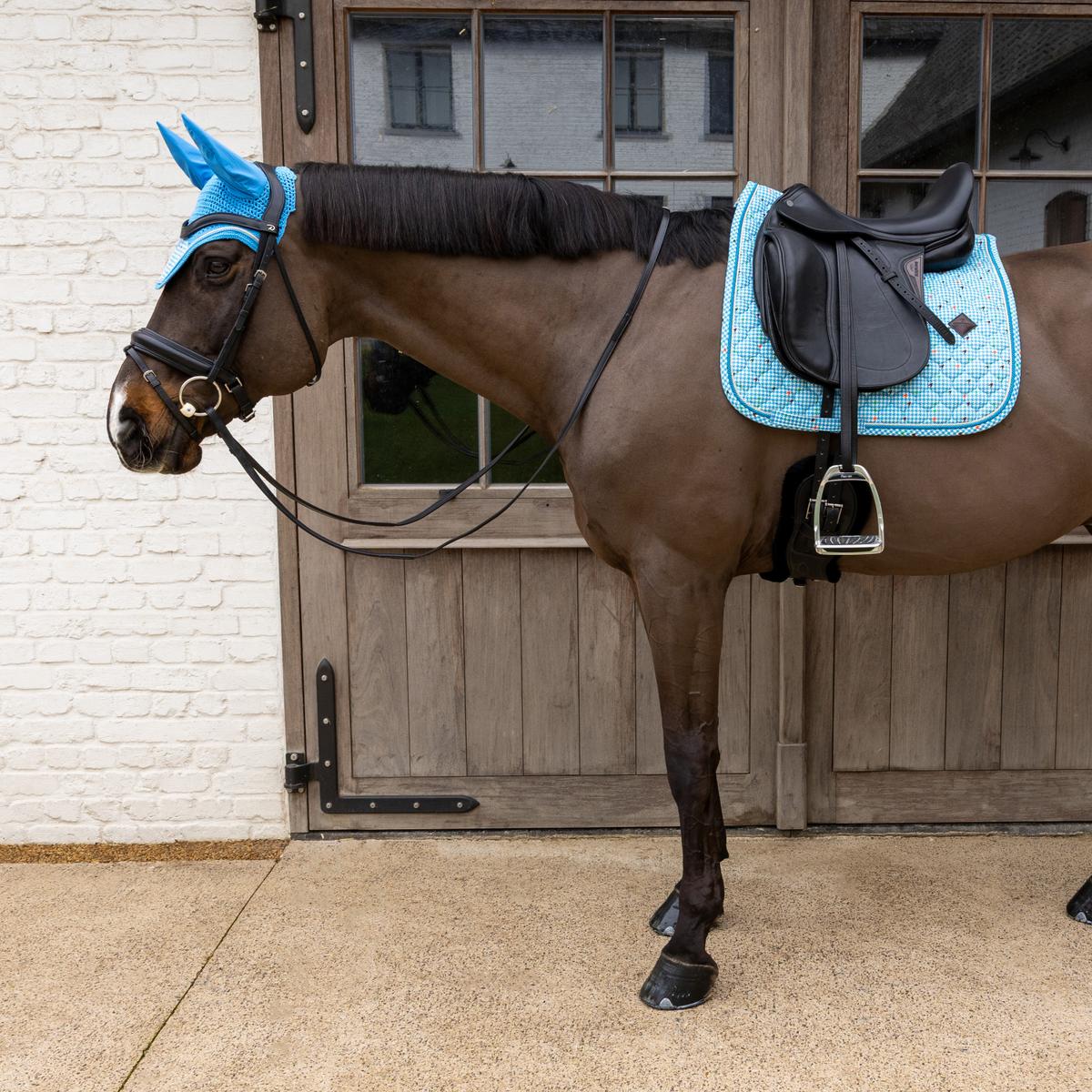 Kentucky Horsewear Saddle Pad Velvet Pied-De-Poule Dressage