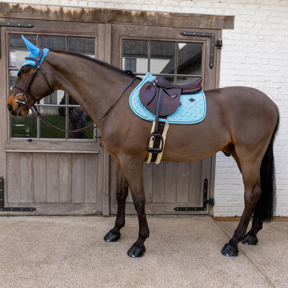 Kentucky Horsewear Saddle Pad Velvet Pied-de-Poule Show Jumping