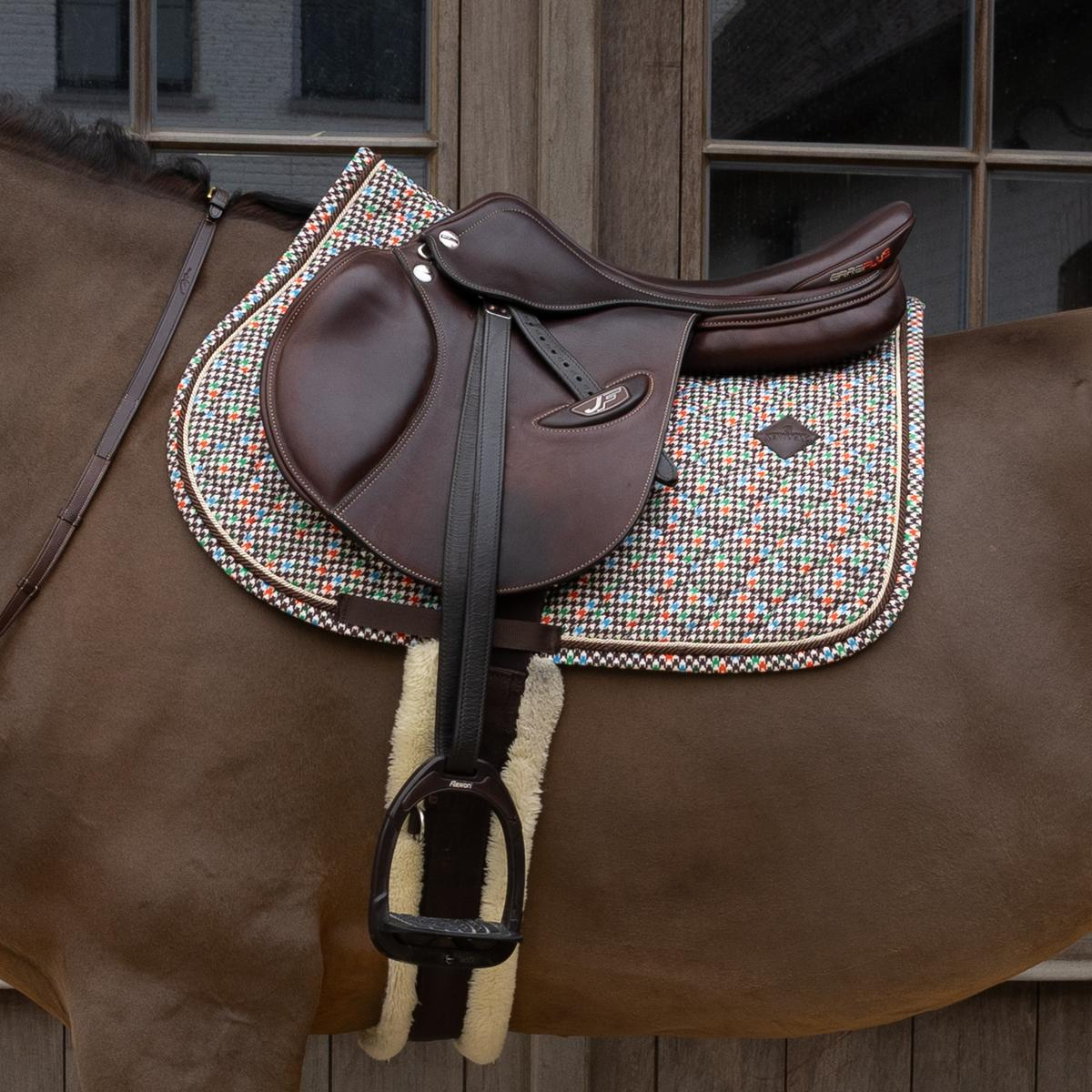 Kentucky Horsewear Saddle Pad Velvet Pied-de-Poule Show Jumping