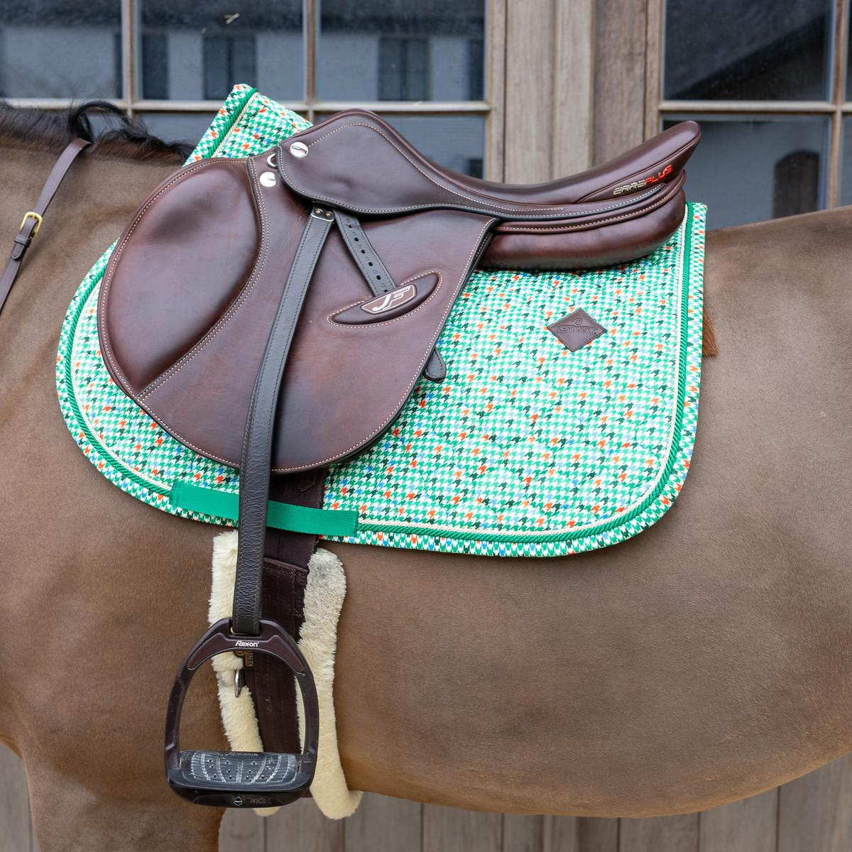 Kentucky Horsewear Saddle Pad Velvet Pied-de-Poule Show Jumping