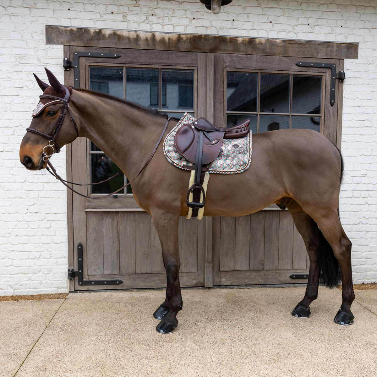Kentucky Horsewear Saddle Pad Velvet Pied-de-Poule Show Jumping