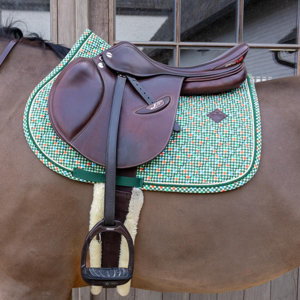 Kentucky Horsewear Saddle Pad Velvet Pied-de-Poule Show Jumping
