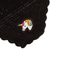 Kentucky Horsewear Fly Veil Wellington Wave Black Unicorn