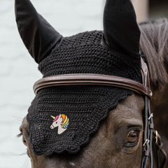 Kentucky Horsewear Fly Veil Wellington Wave Black Unicorn