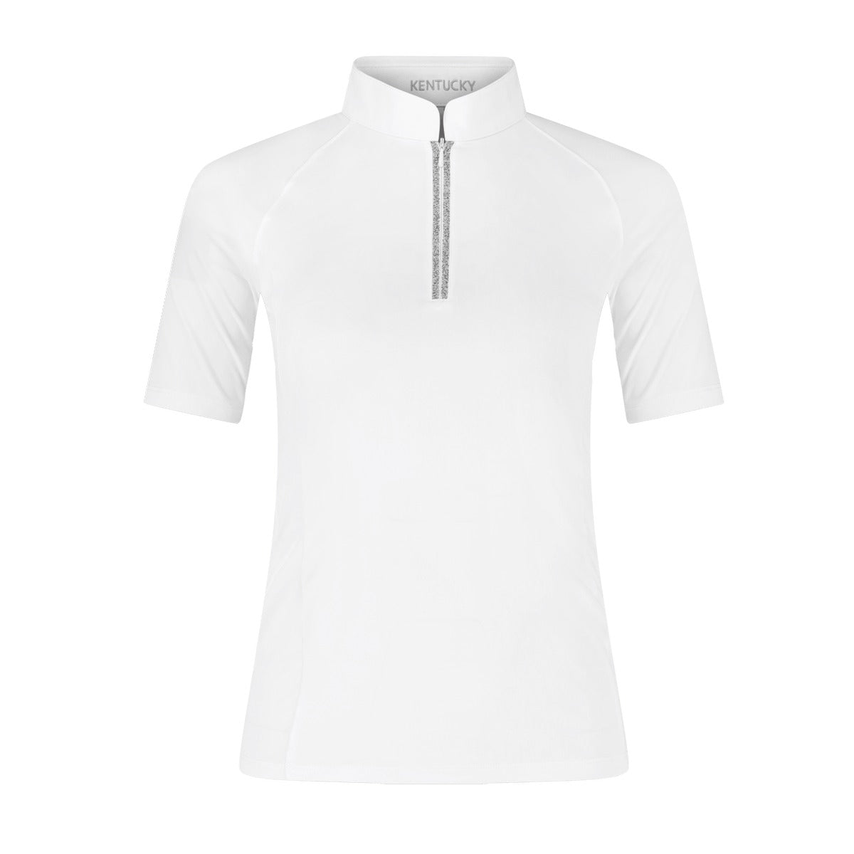 Kentucky Horsewear Show Shirt Women Classic with Glitter Zipper Short Sleeve