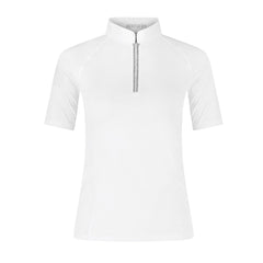 Kentucky Horsewear Show Shirt Women Classic with Glitter Zipper Short Sleeve