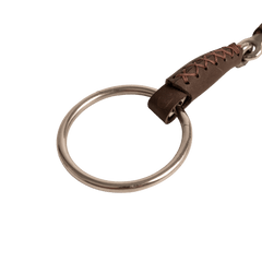Velari Leather Snaffle Single Jointed Loose Ring 18mm