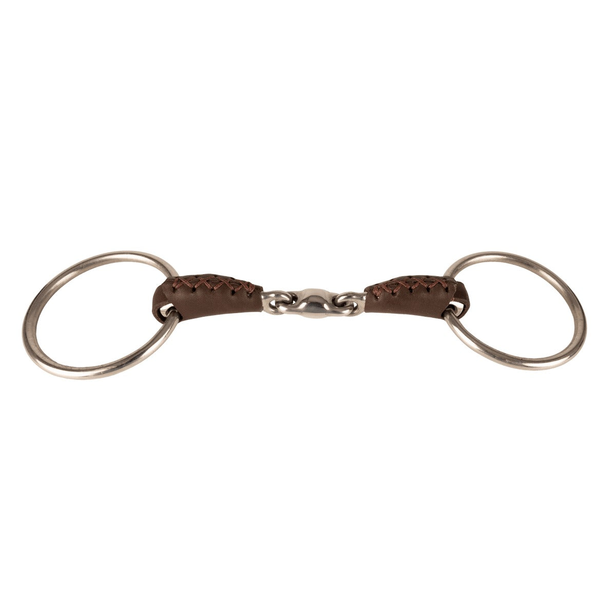 Velari Leather Snaffle Double Jointed Loose Ring