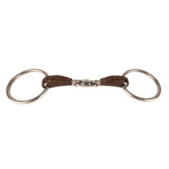 Velari Leather Snaffle Double Jointed Loose Ring