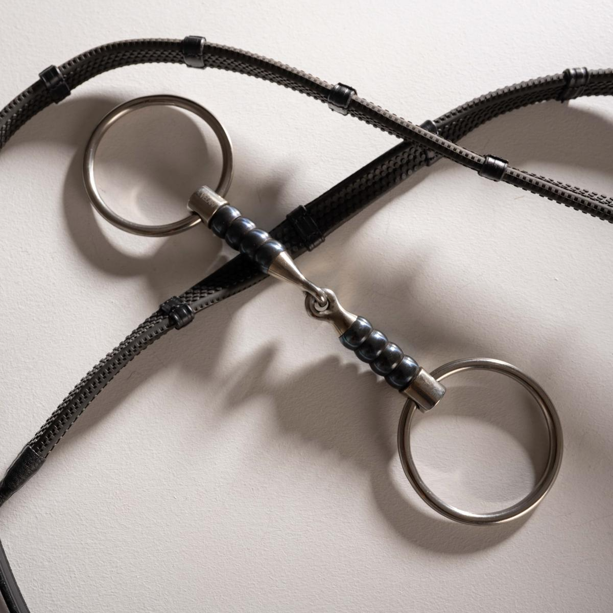 Velari Snaffle Single Jointed Loose Ring Cherry Roller Sweet Iron