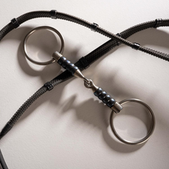 Velari Snaffle Single Jointed Loose Ring Cherry Roller Sweet Iron