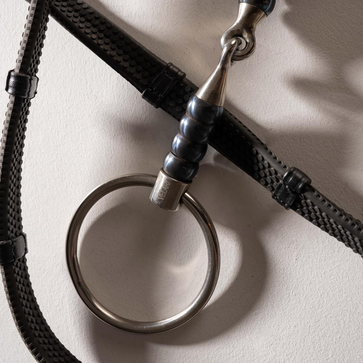 Velari Snaffle Single Jointed Loose Ring Cherry Roller Sweet Iron