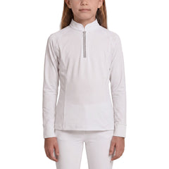 Kentucky Horsewear Show Shirt Girls Classic Long Sleeve Glitter Zipper