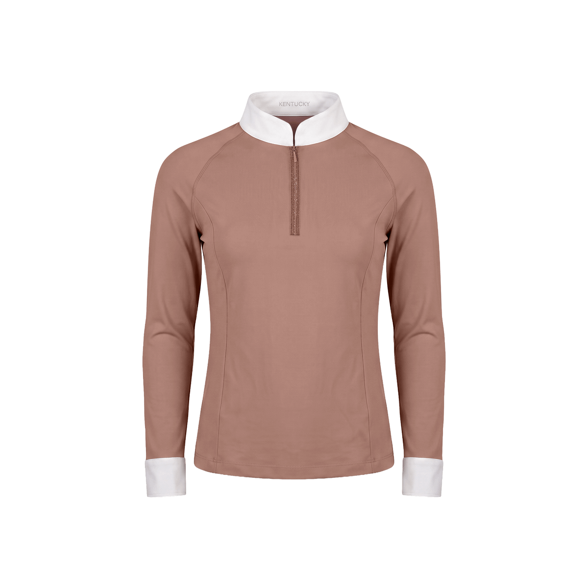 Kentucky Horsewear Show Shirt Girls Classic Long Sleeve Glitter Zipper