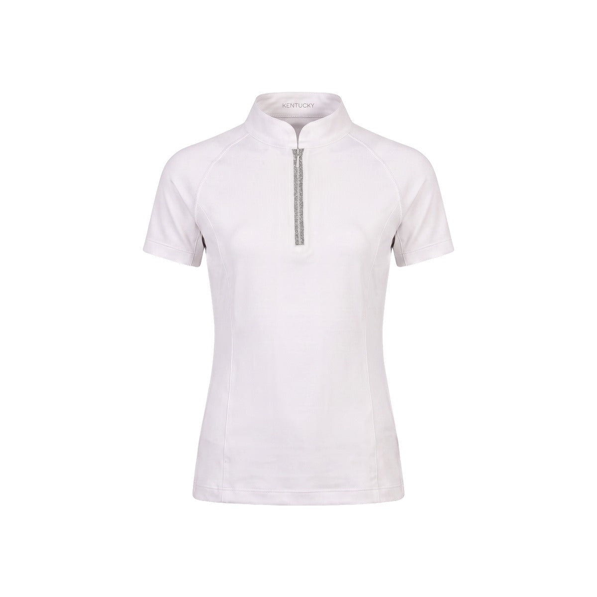 Kentucky Horsewear Show Shirt Girls Classic Short Sleeve Glitter Zipper