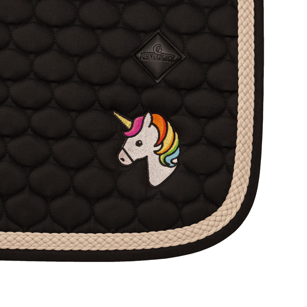 Kentucky Horsewear Saddle Pad with Plaited Cord Unicorn Jumping