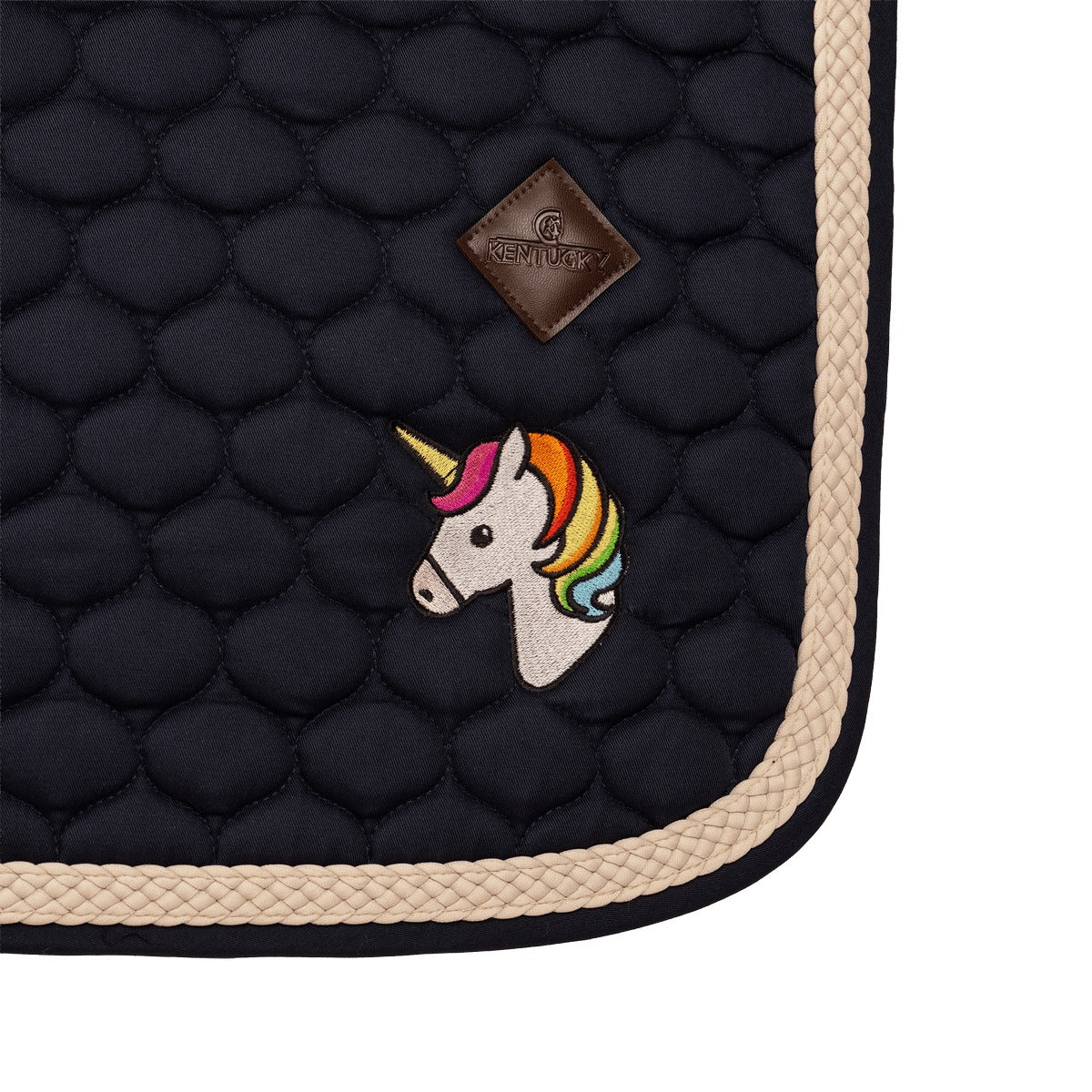 Kentucky Horsewear Saddle Pad with Plaited Cord Unicorn Jumping