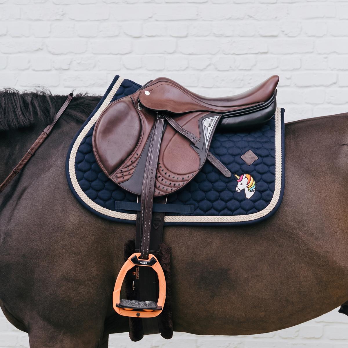 Kentucky Horsewear Saddle Pad with Plaited Cord Unicorn Jumping