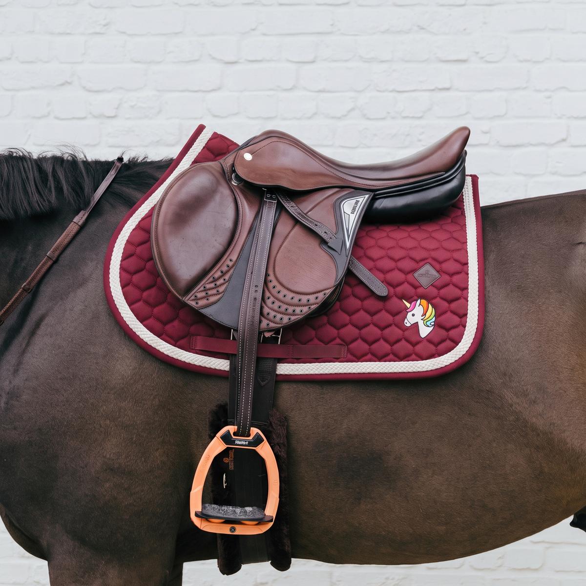 Kentucky Horsewear Saddle Pad with Plaited Cord Unicorn Jumping