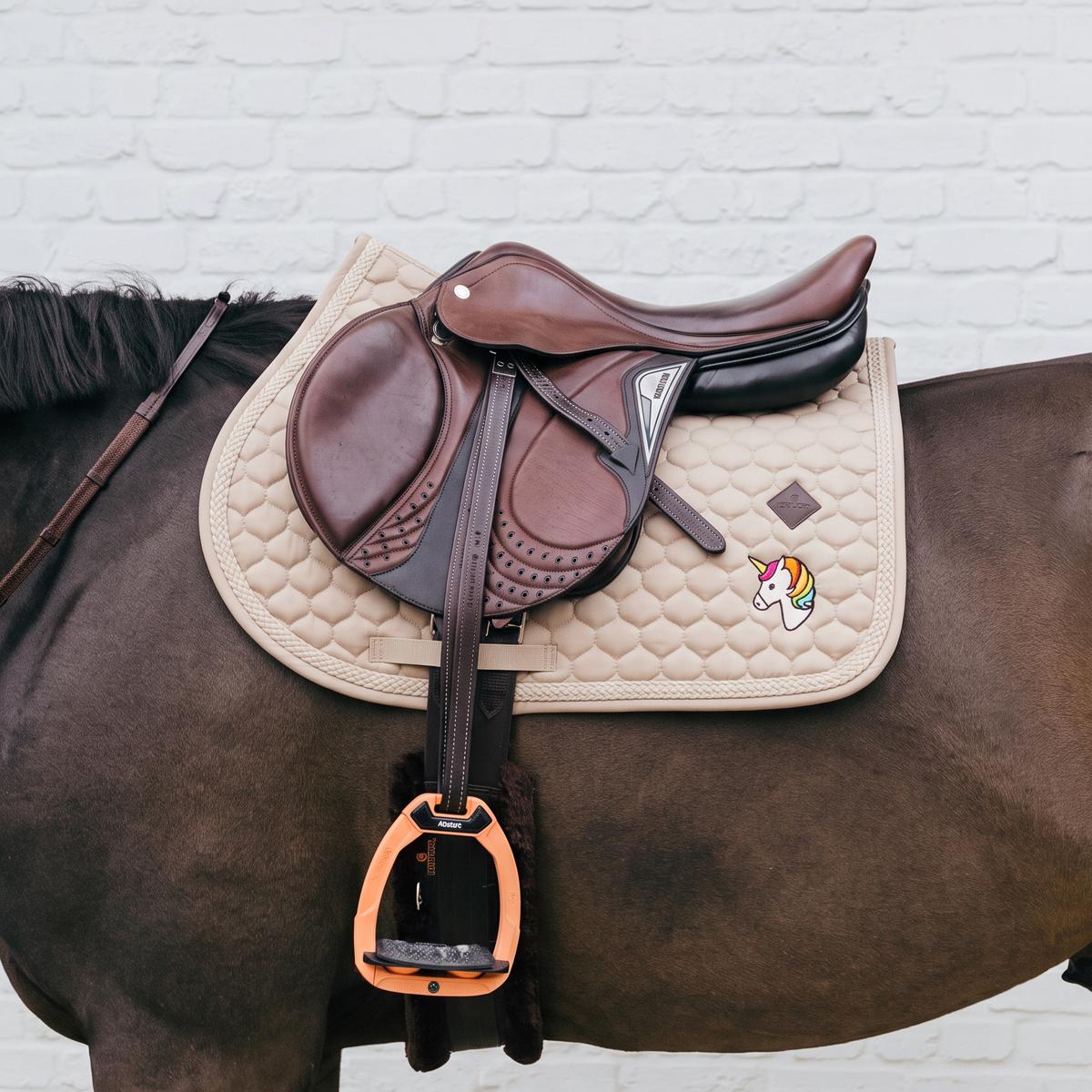 Kentucky Horsewear Saddle Pad with Plaited Cord Unicorn Jumping