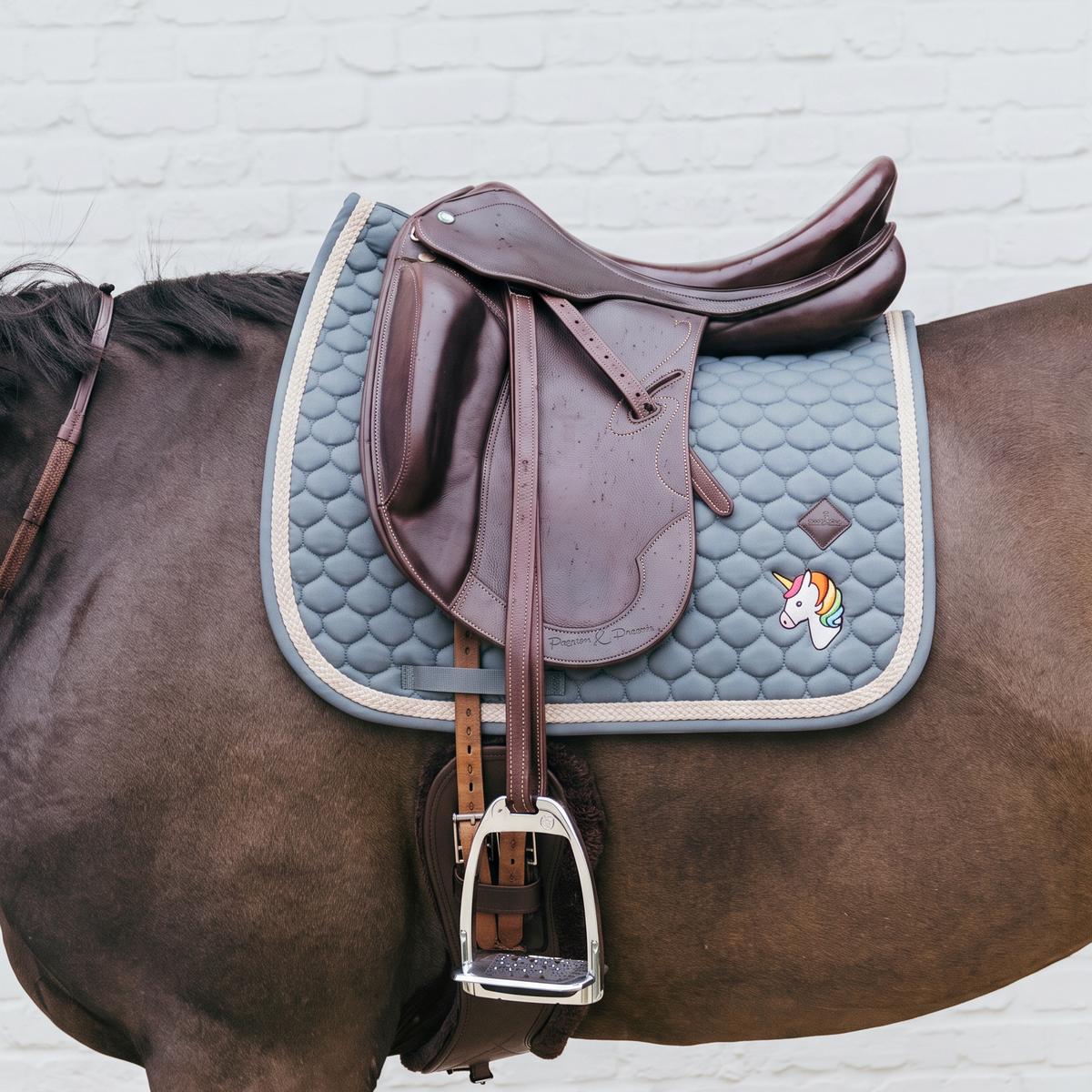 Kentucky Horsewear Saddle Pad with Plaited Cord Unicorn Dressage