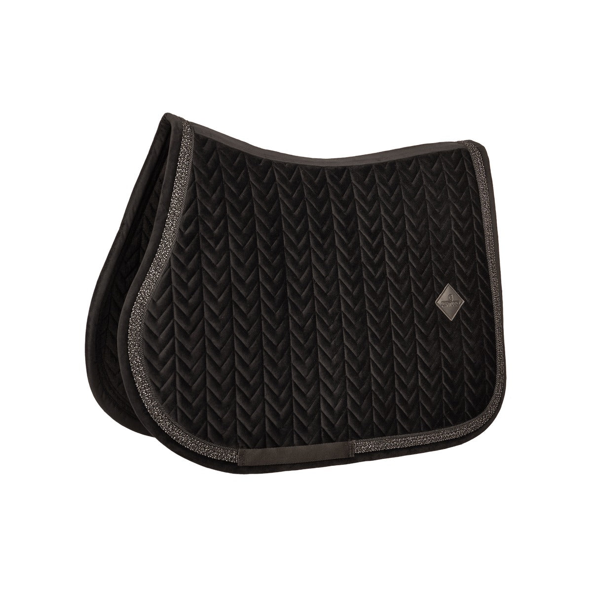 Kentucky Horsewear Saddle Pad Velvet Fishbone Plaited Glitter Rope Show Jumping