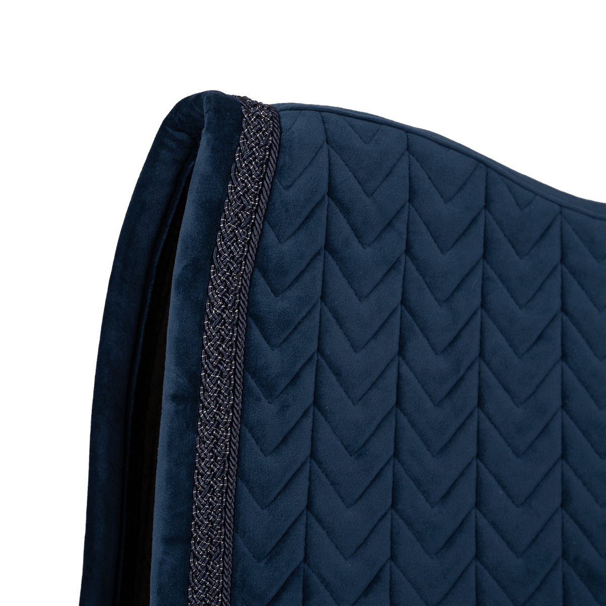 Kentucky Horsewear Saddle Pad Velvet Fishbone Plaited Glitter Rope Dressage