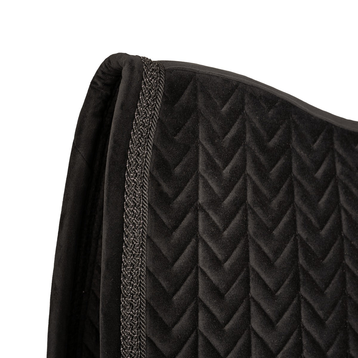 Kentucky Horsewear Saddle Pad Velvet Fishbone Plaited Glitter Rope Dressage