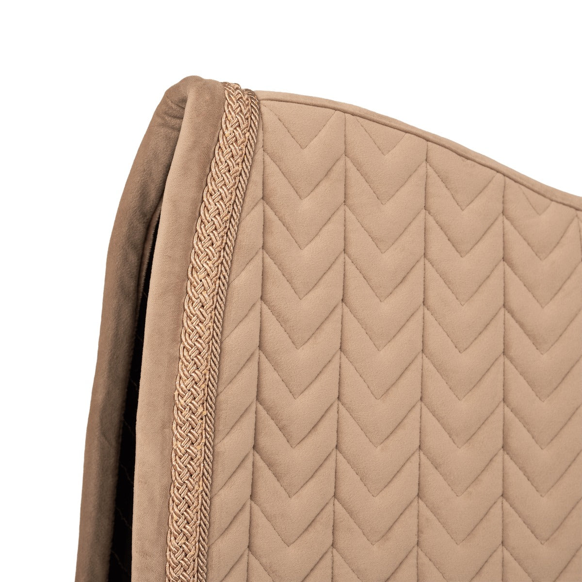 Kentucky Horsewear Saddle Pad Velvet Fishbone Plaited Glitter Rope Dressage