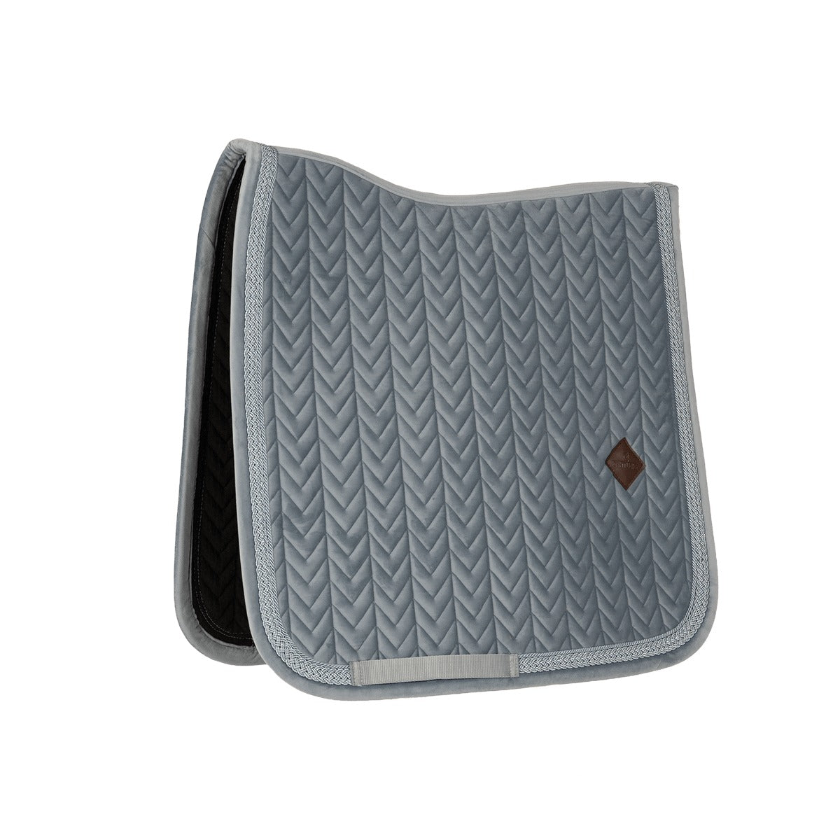 Kentucky Horsewear Saddle Pad Velvet Fishbone Plaited Glitter Rope Dressage