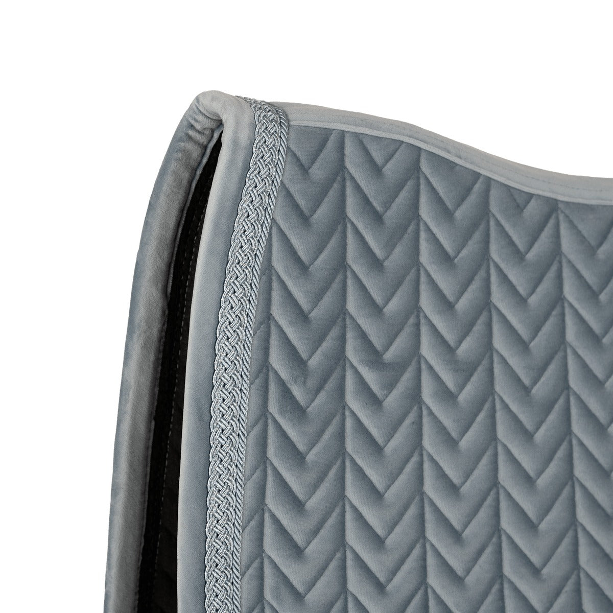 Kentucky Horsewear Saddle Pad Velvet Fishbone Plaited Glitter Rope Dressage