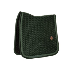 Kentucky Horsewear Saddle Pad Velvet Fishbone Plaited Glitter Rope Dressage