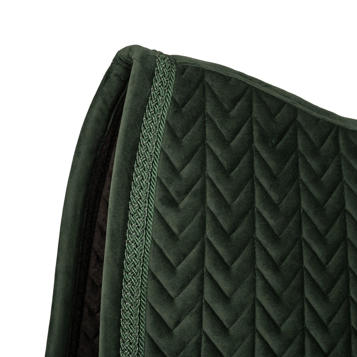 Kentucky Horsewear Saddle Pad Velvet Fishbone Plaited Glitter Rope Dressage