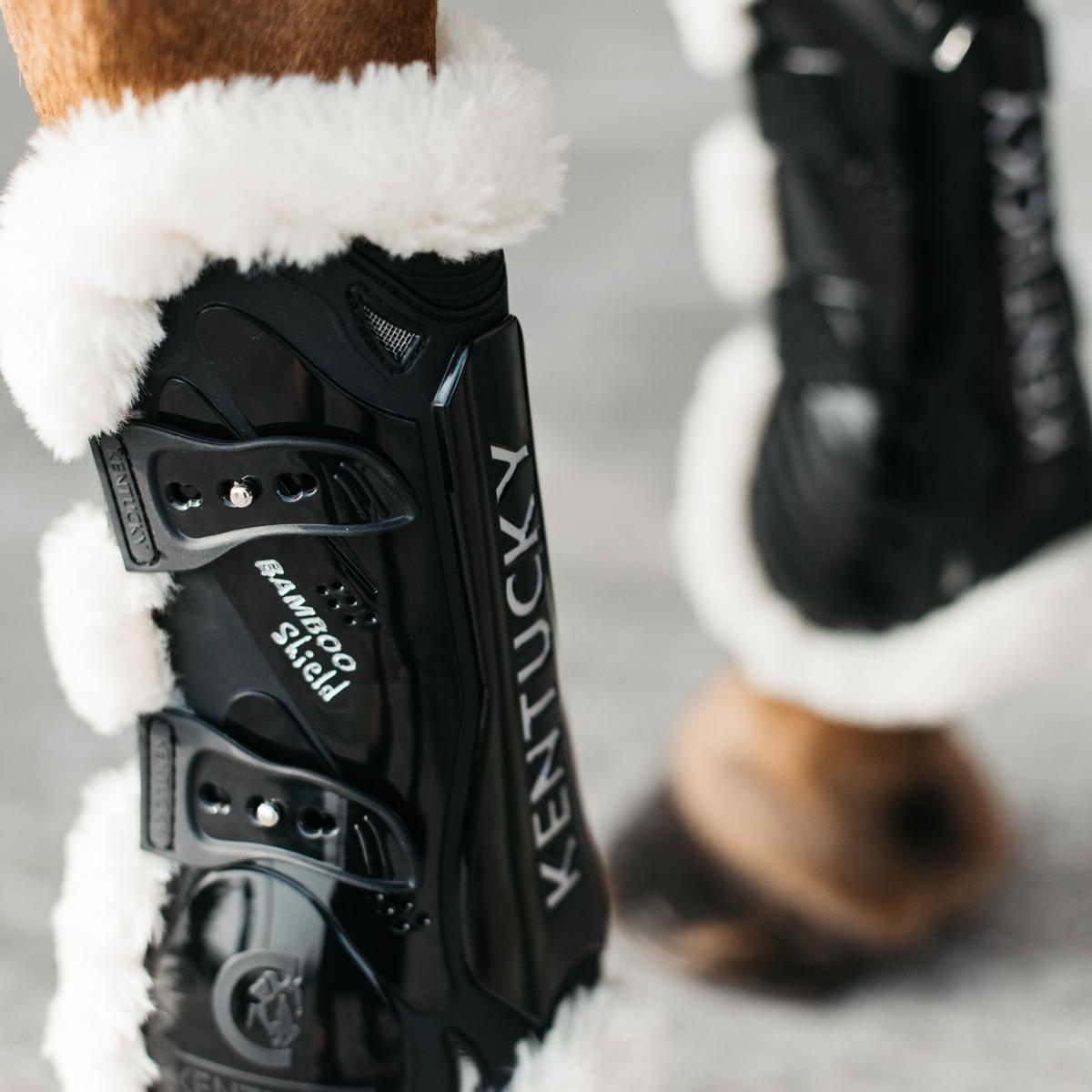 Kentucky Horsewear Vegan Sheepskin Tendon Boots Bamboo Elastic