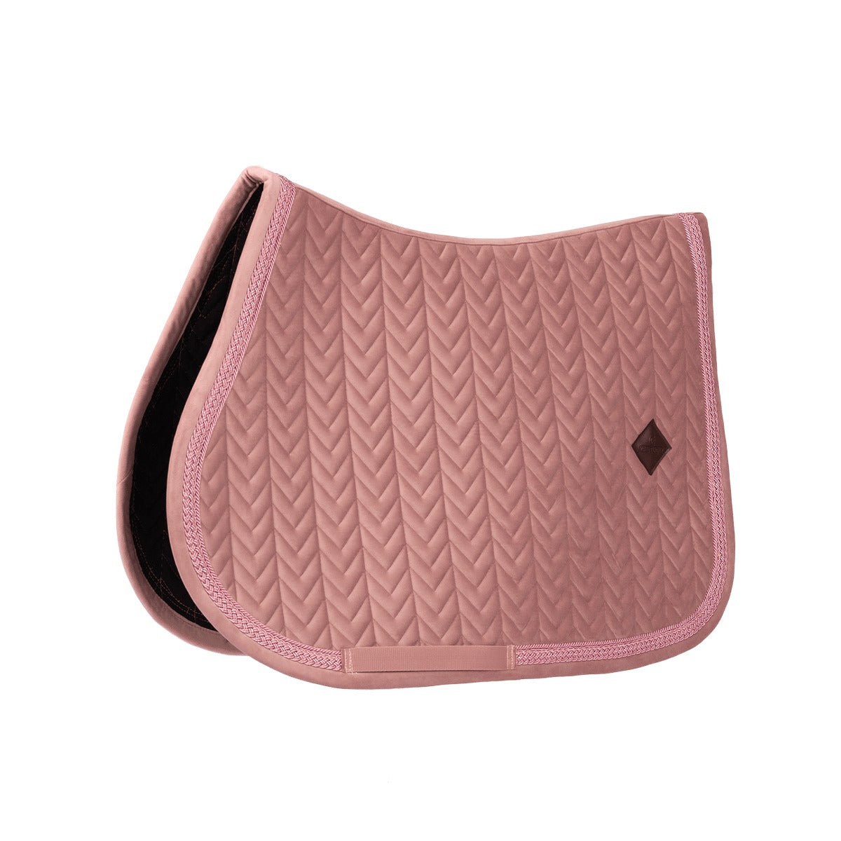Kentucky Horsewear Saddle Pad Velvet Fishbone Plaited Glitter Rope Show Jumping